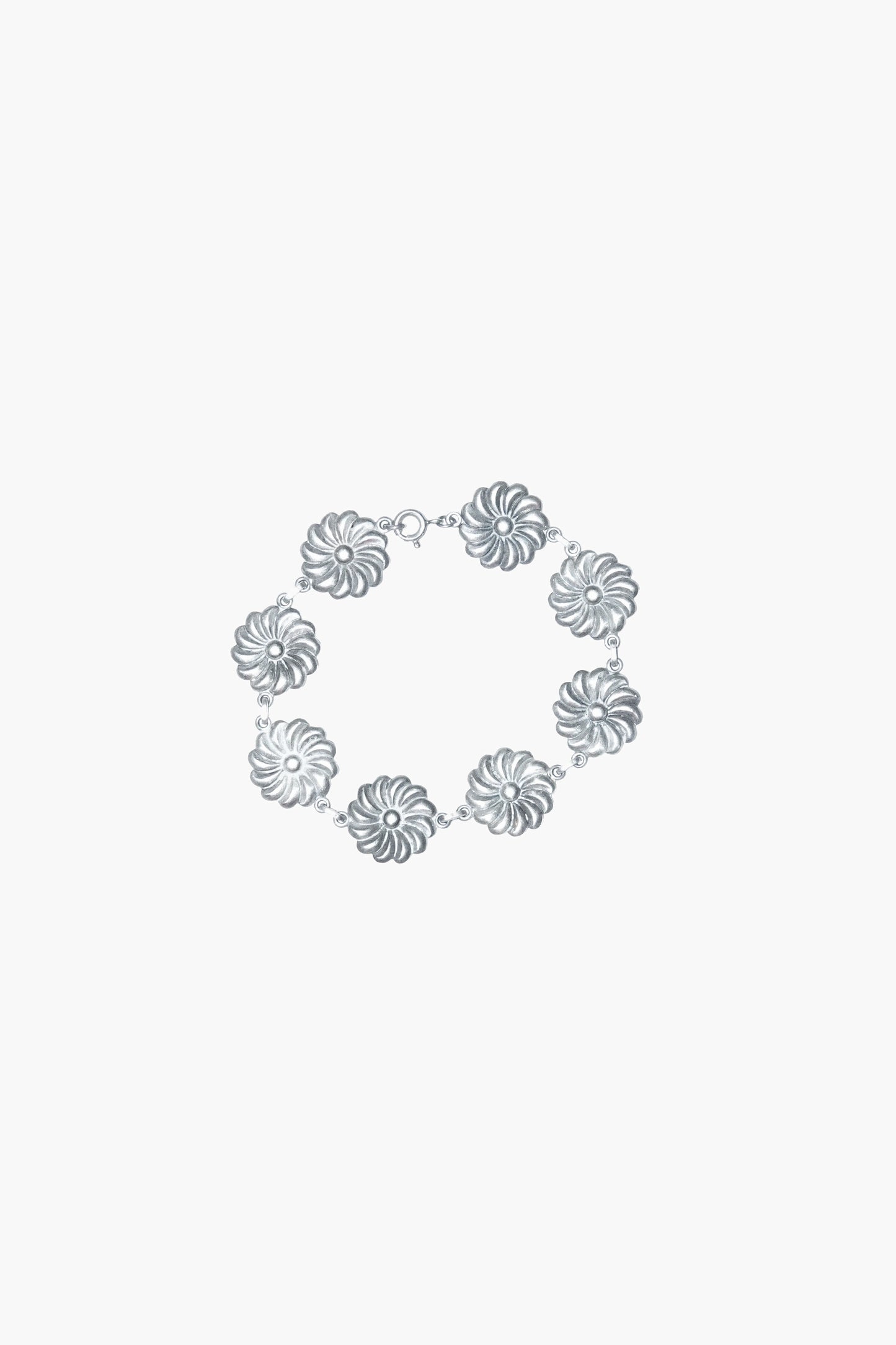 FLOWER CHAIN BRACELET (STERLING SILVER)