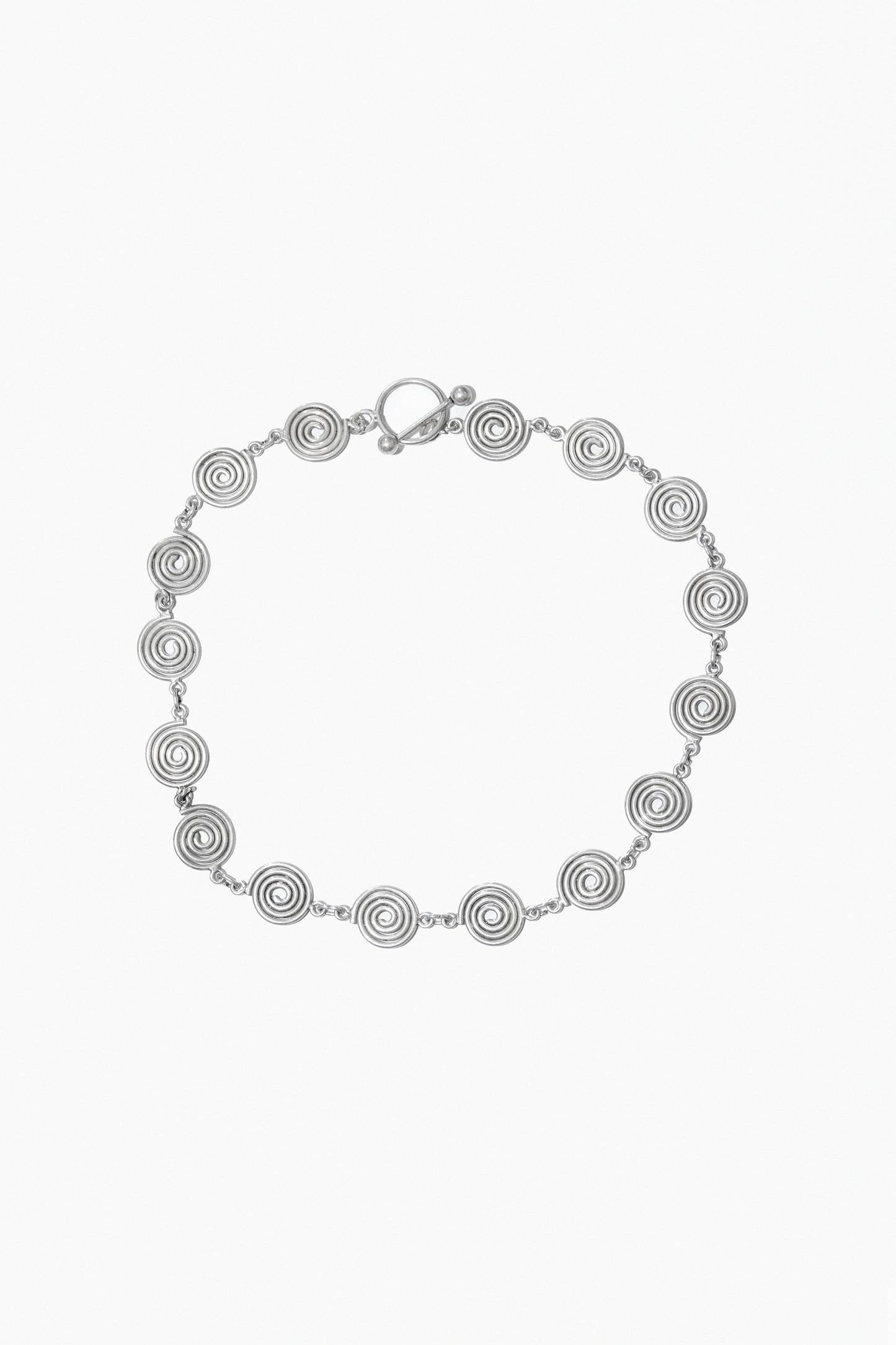 SPIRAL CHAIN NECKLACE (STERLING SILVER)