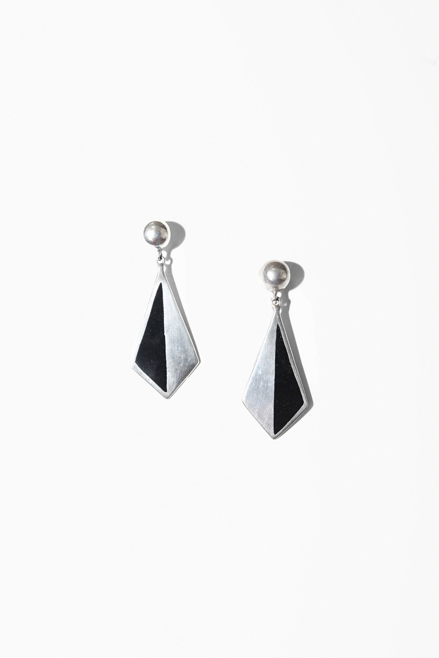 BICOLOR DROP EARRINGS (STERLING SILVER)