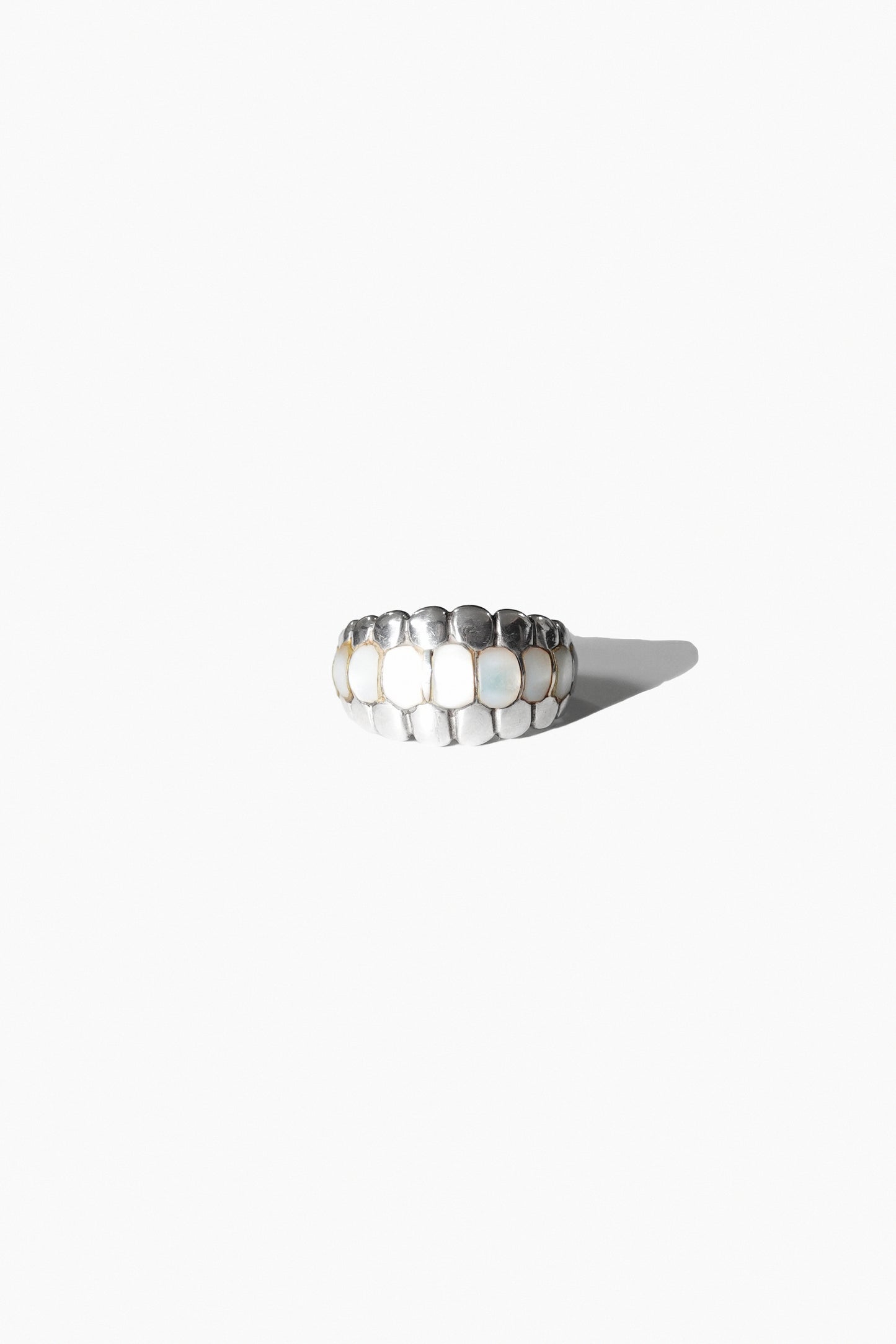 MOTHER OF PEARL MOUTH RING (STERLING SILVER)
