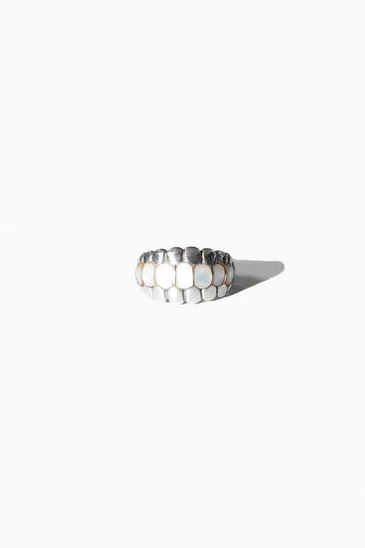 MOTHER OF PEARL MOUTH RING (STERLING SILVER)