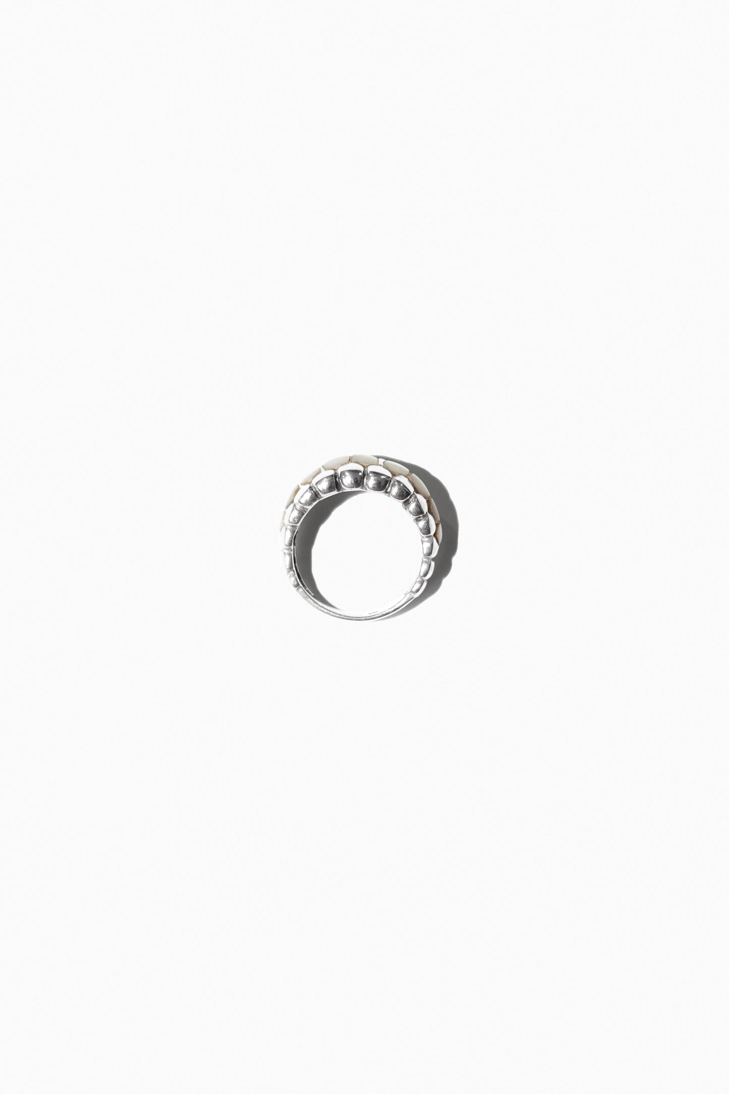 MOTHER OF PEARL MOUTH RING (STERLING SILVER)