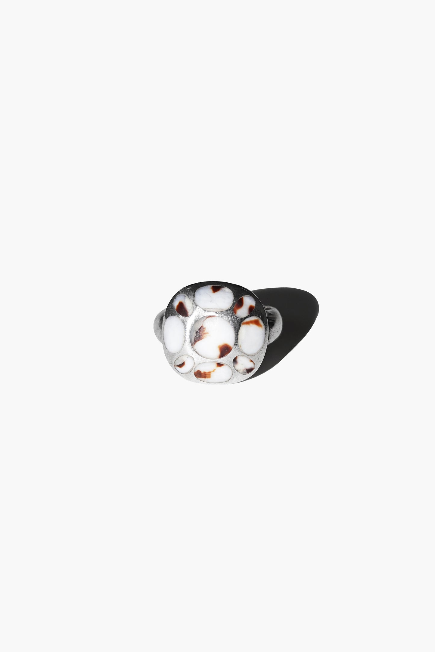 COWRIE INLAY RING (STERLING SILVER)
