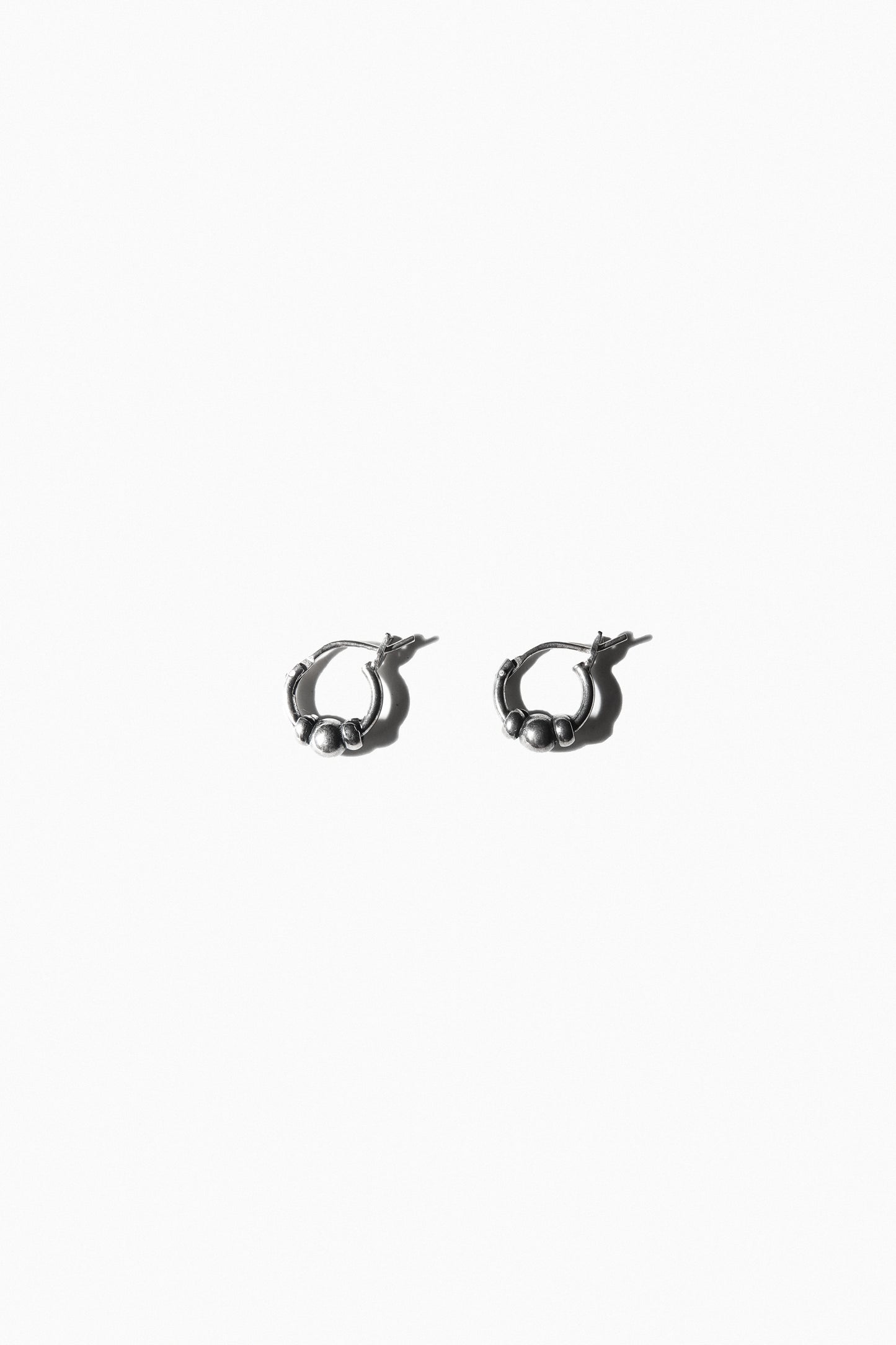 TINIEST BEAD HOOPS (STERLING SILVER)