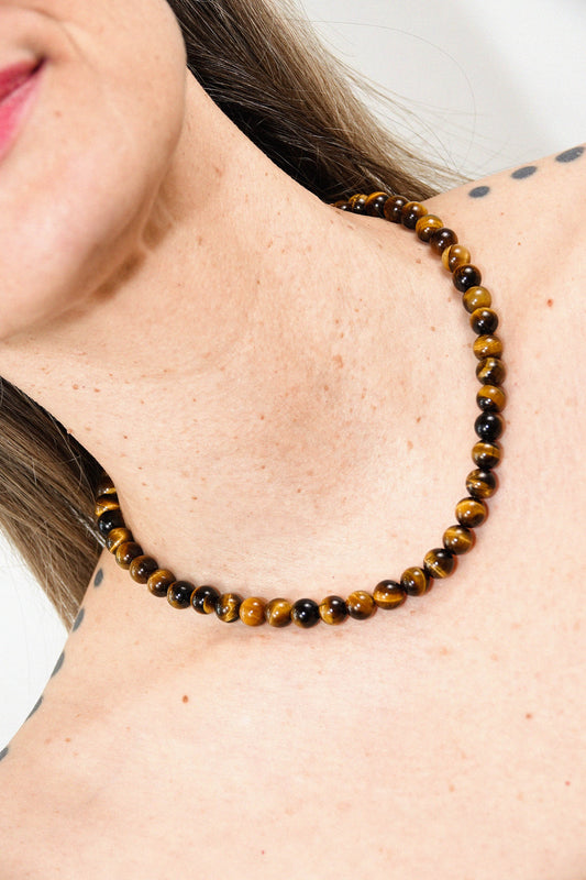 FRANCES NECKLACE (TIGER'S EYE)