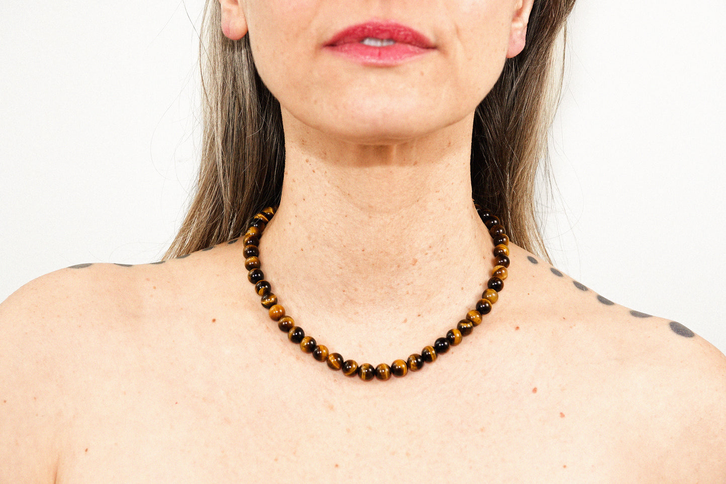 FRANCES NECKLACE (TIGER'S EYE)