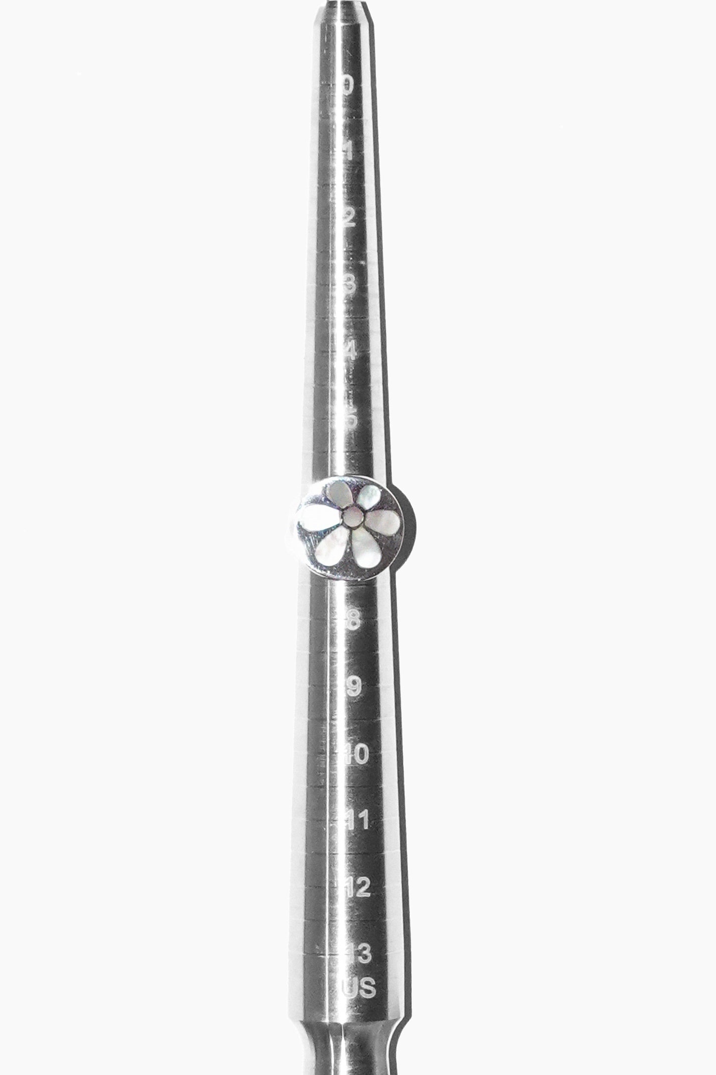 FLOWER MOTHER OF PEARL INLAY RING (STERLING SILVER)