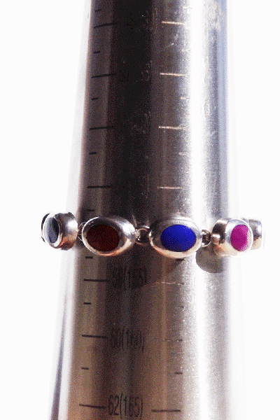 OVAL STONE BRACELET (STERLING SILVER) (#003)