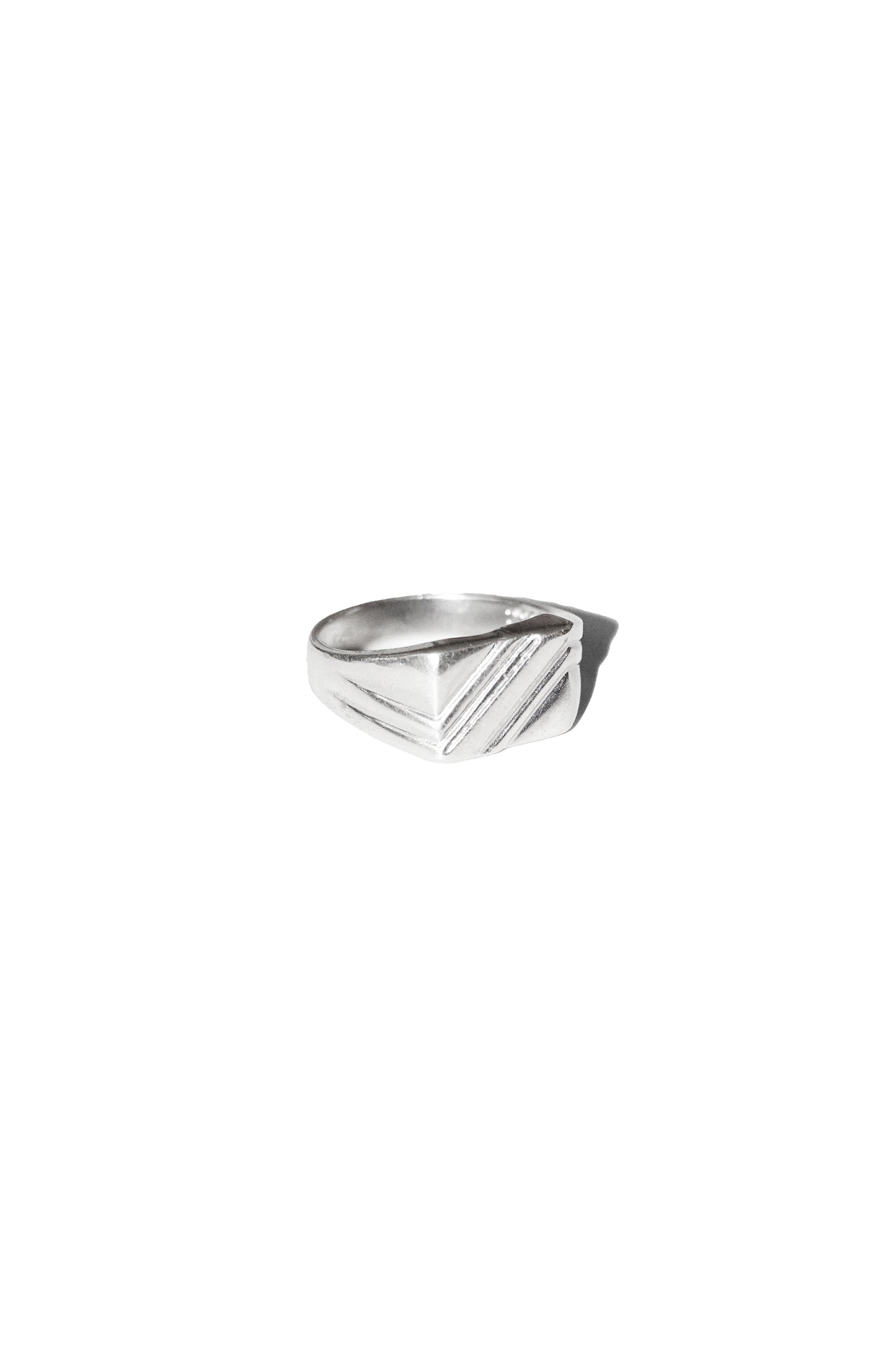 DIAGONAL SIGNET RING (STERLING SILVER)