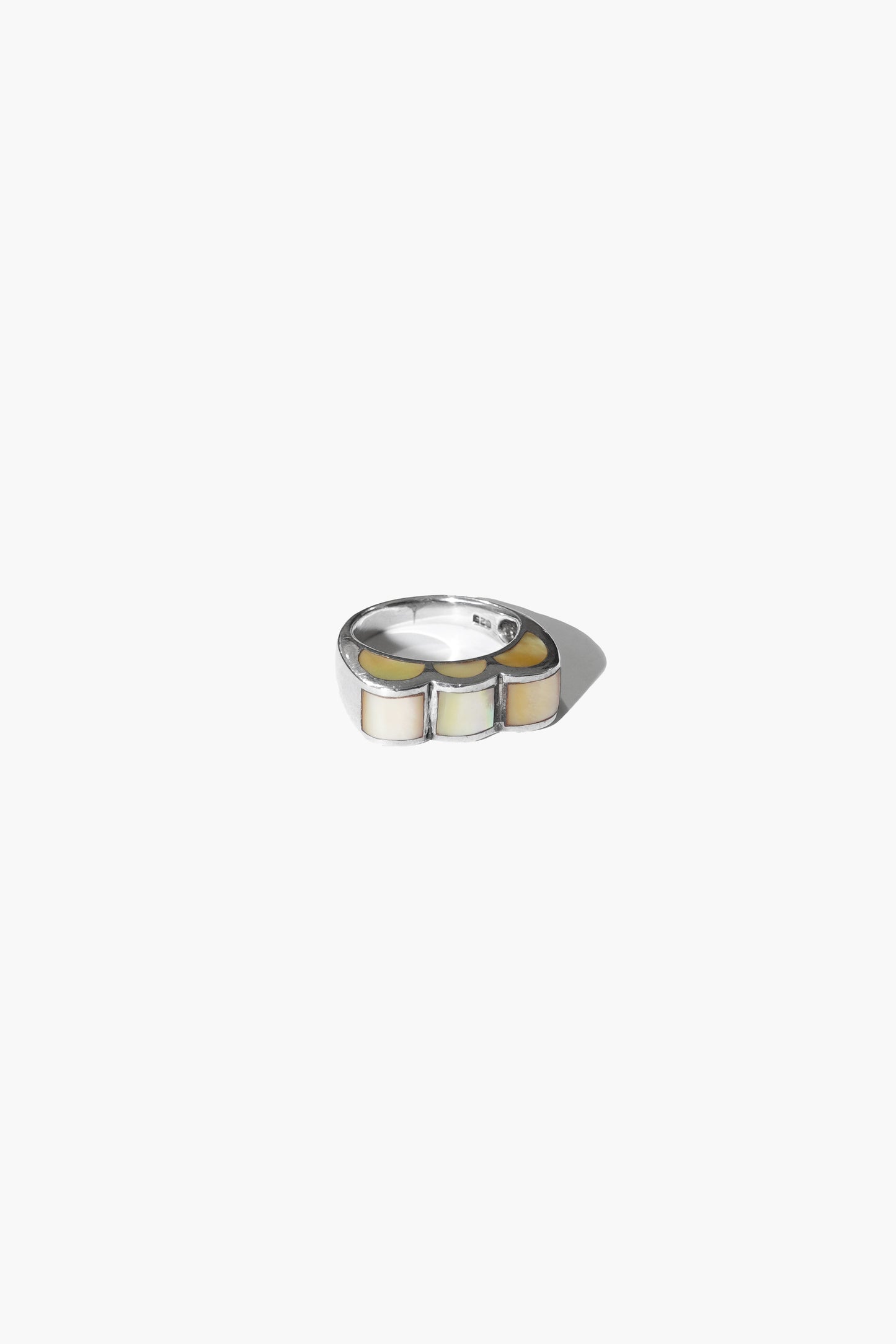THREE HILLS ABALONE RING (STERLING SILVER)