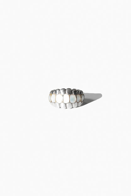 MOTHER OF PEARL MOUTH RING (STERLING SILVER)