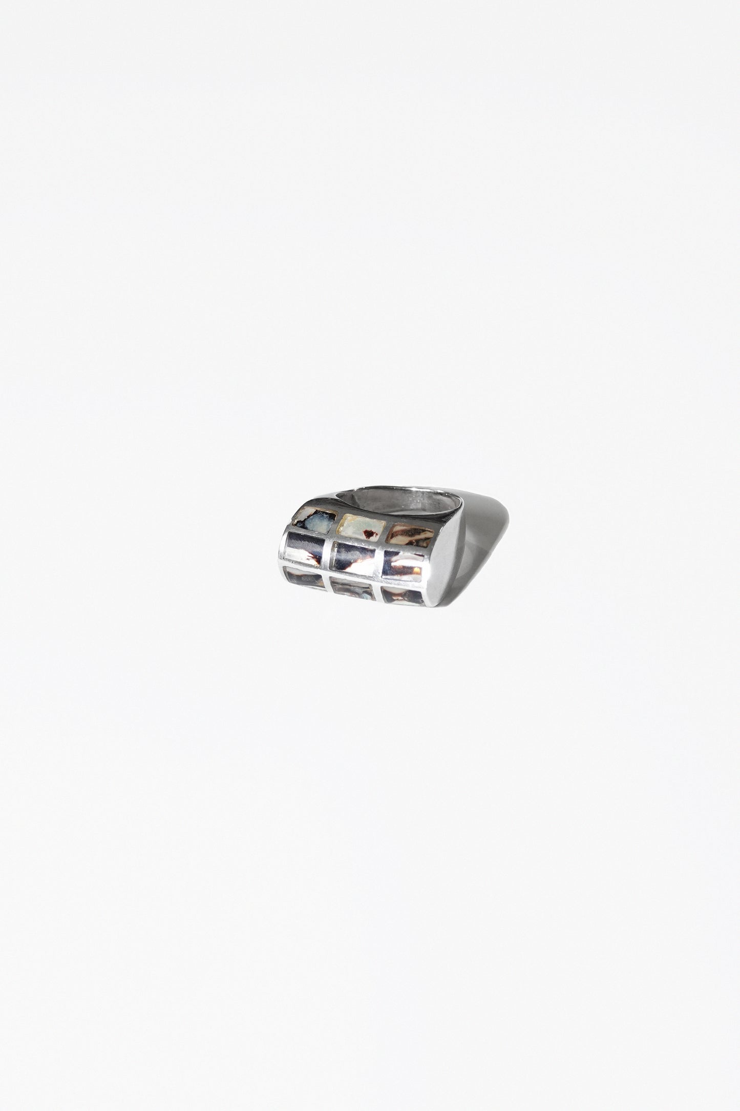 HILL ABALONE RING (STERLING SILVER)