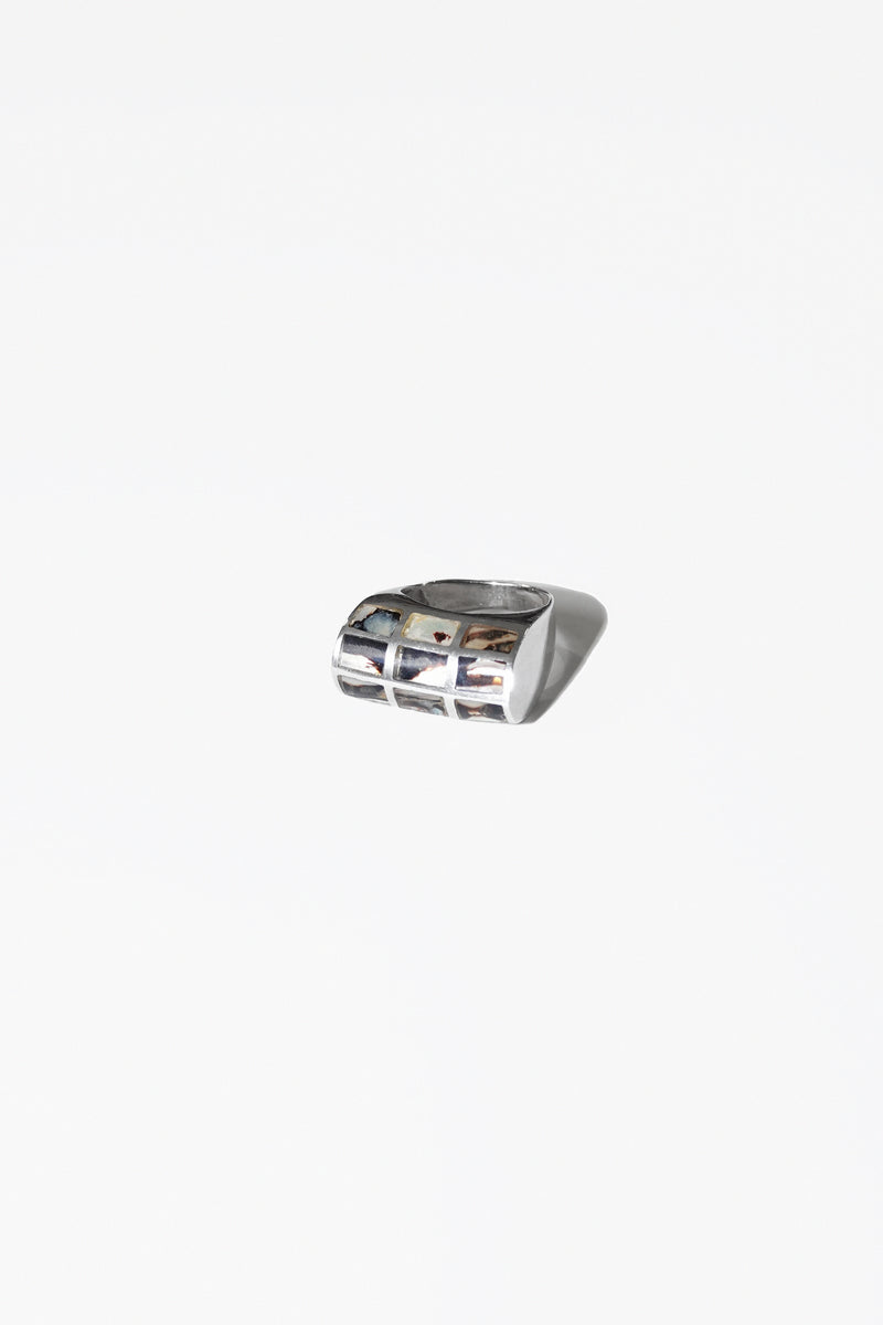 HILL ABALONE RING (STERLING SILVER)