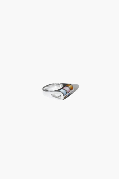HILL MOTHER OF PEARL RING (STERLING SILVER)
