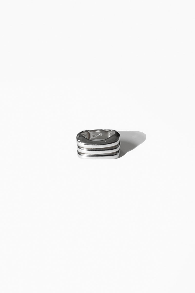 SQUARE BAND RING (STERLING SILVER)