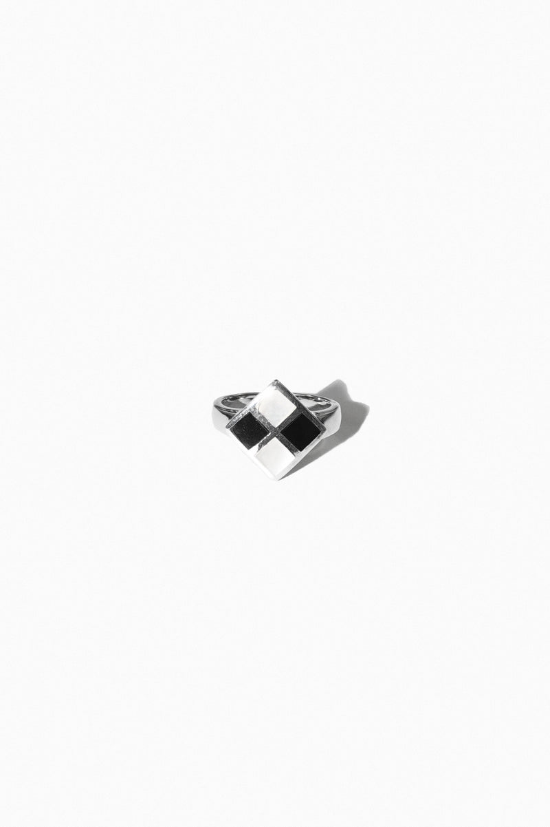 FOUR SQUARE RING (STERLING SILVER)