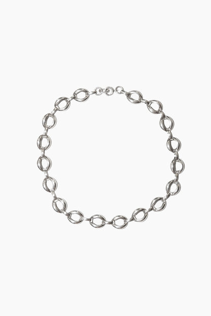 OPEN LINK CHOKER NECKLACE (STERLING SILVER)