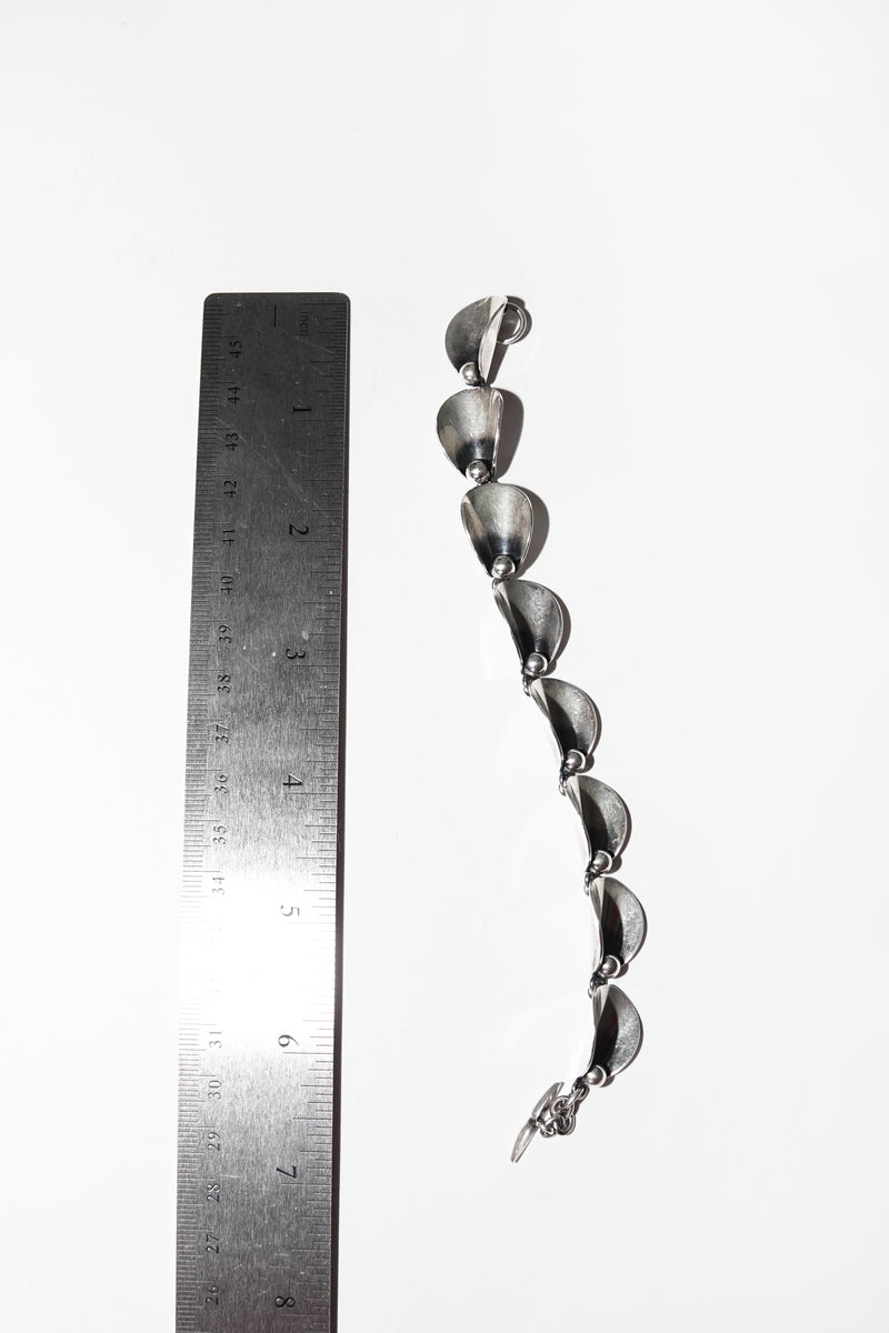 CALLA LILY CHAIN BRACELET (STERLING SILVER)