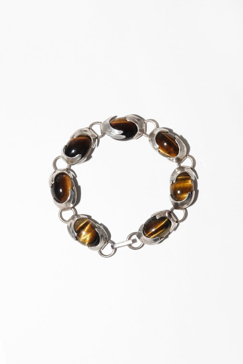 OVAL STONE BRACELET (TIGER'S EYE)