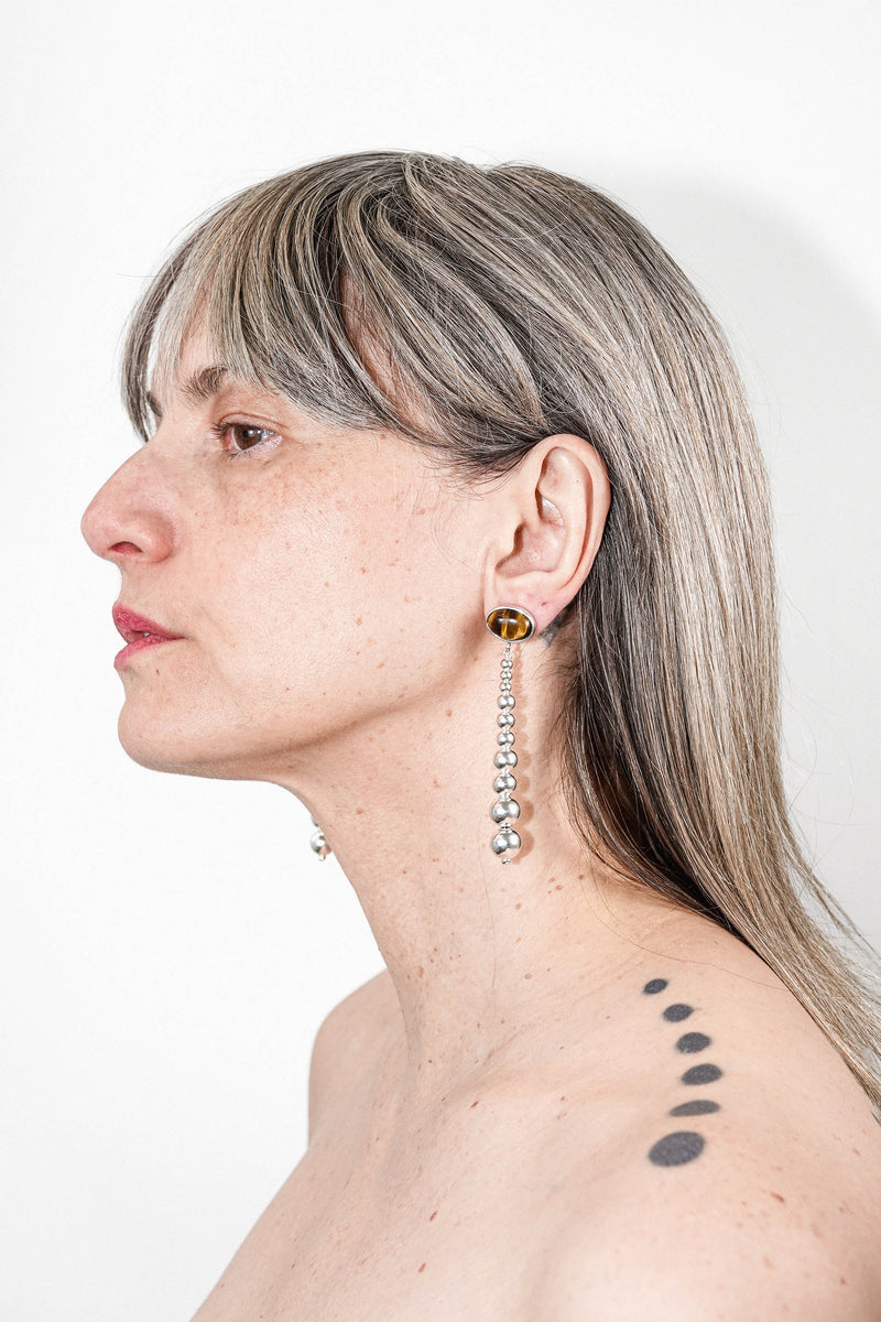 SIENNE EARRINGS (TIGER'S EYE)