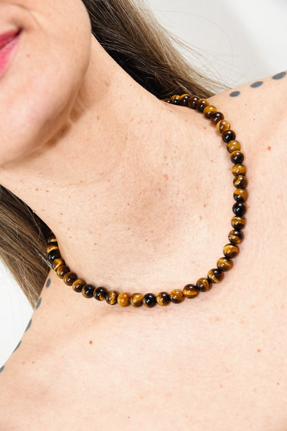Maslo Frances Necklace (Tiger's Eye), sterling silver and tiger's eye, CORREA (2)