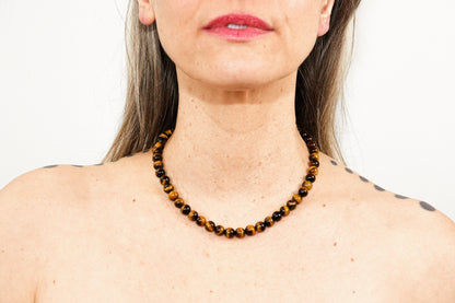 Maslo Frances Necklace (Tiger's Eye), sterling silver and tiger's eye, CORREA (4)