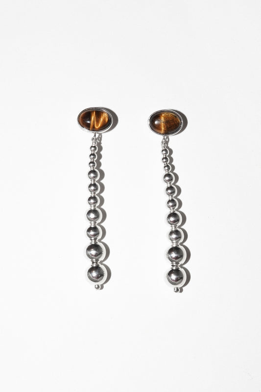 SIENNE EARRINGS (TIGER'S EYE)