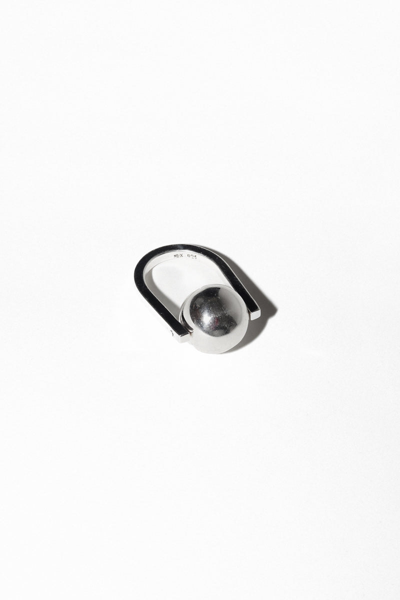 SPINNING SPHERE RING (STERLING SILVER)