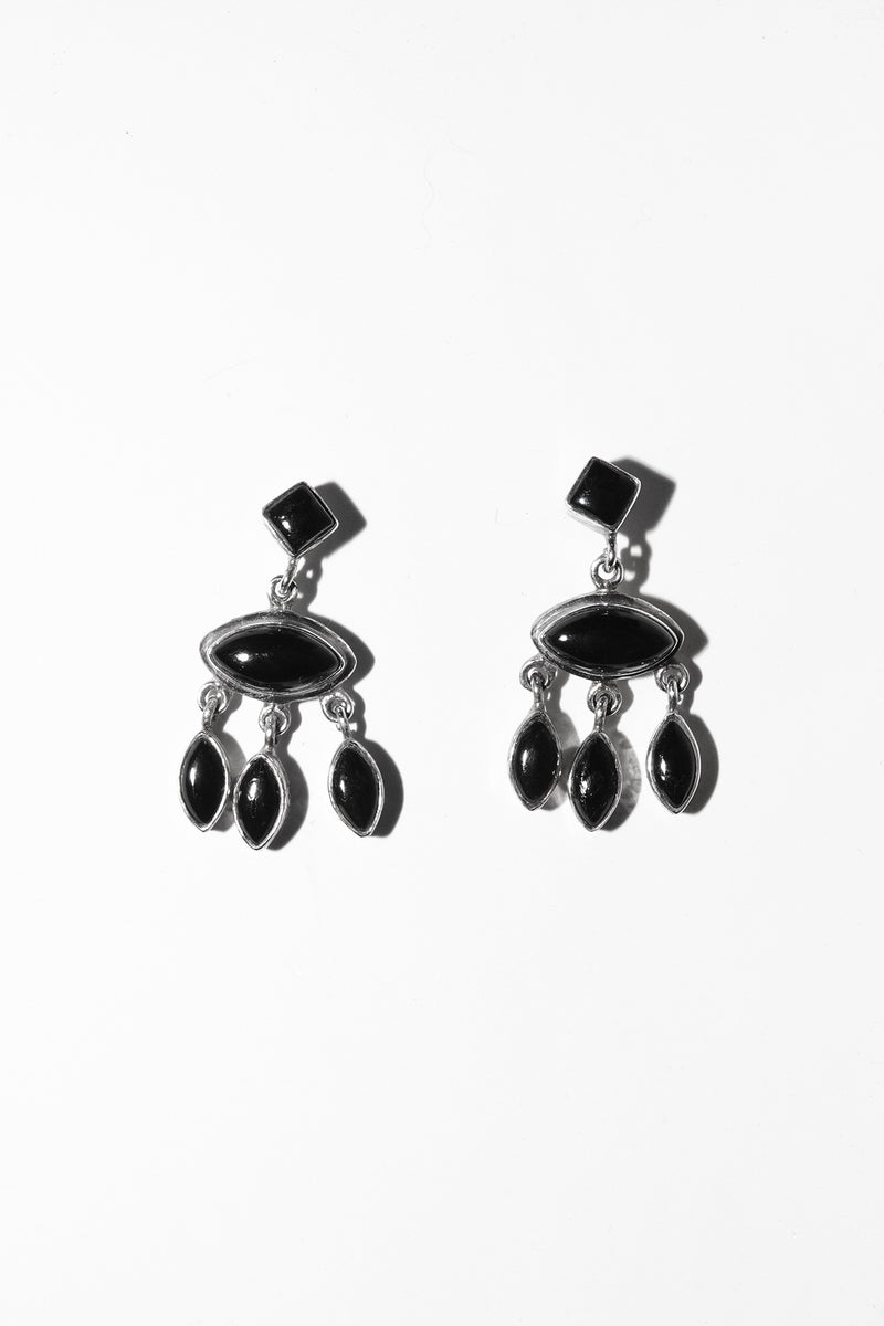 CHANDELIER EYE EARRINGS (BLACK ONYX)