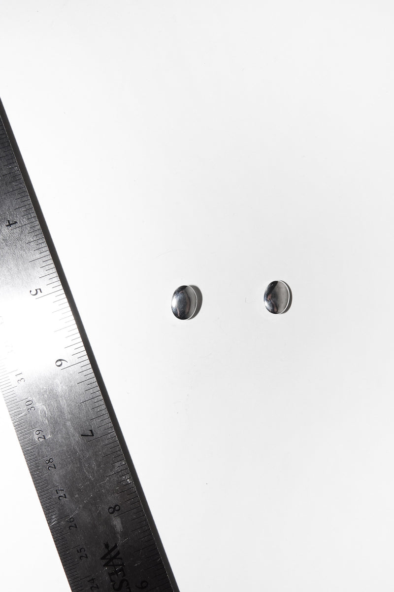 PETITE OVAL STUDS (STERLING SILVER)