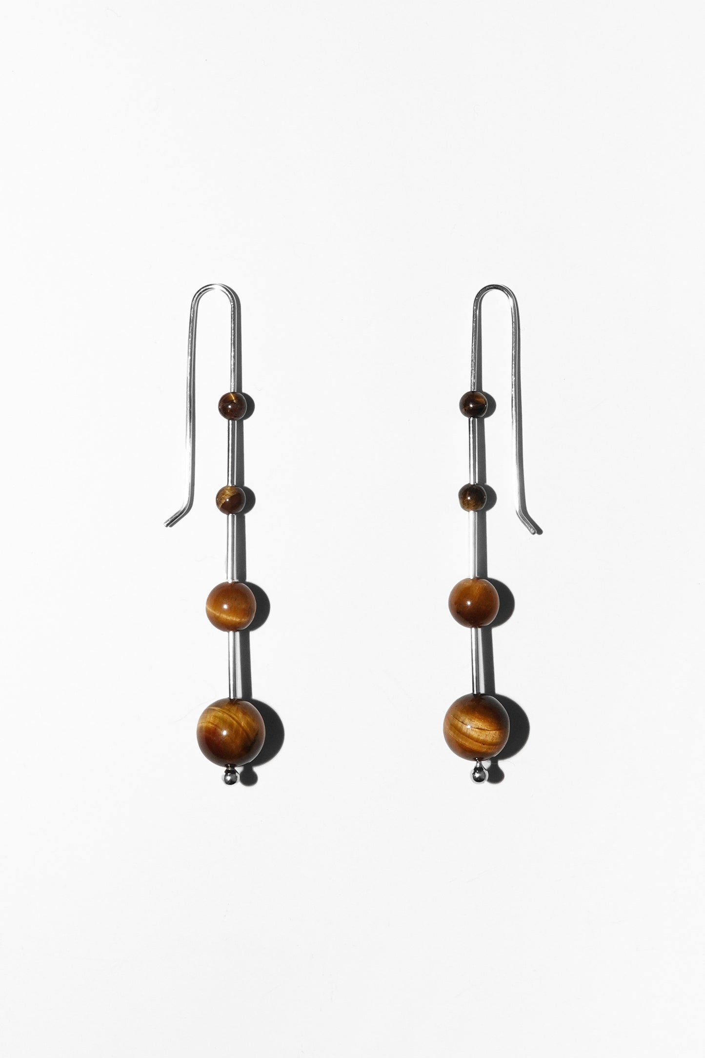 LARGE IDOLE EARRINGS (TIGER'S EYE)