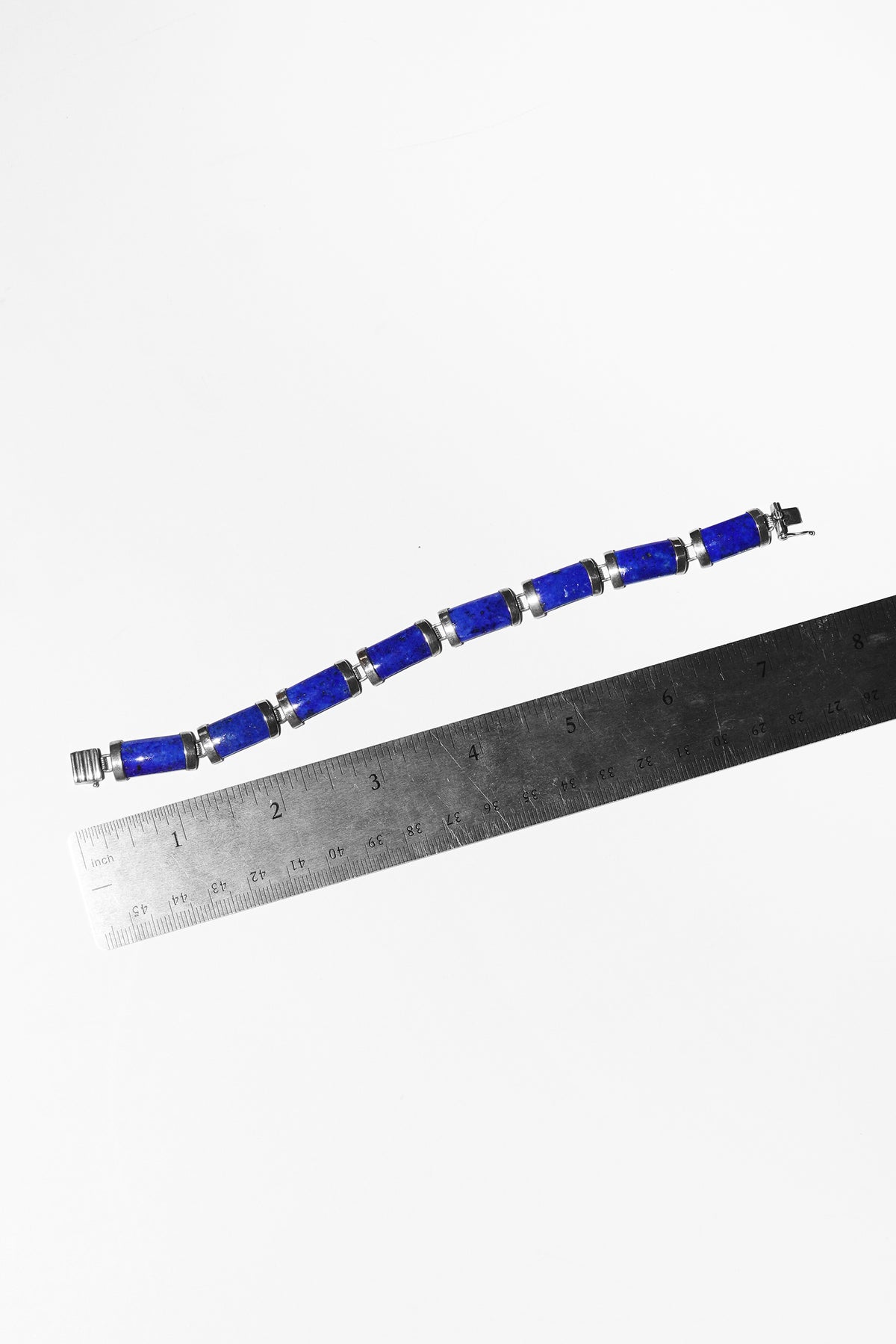LAPIS LINK BRACELET (STERLING SILVER)