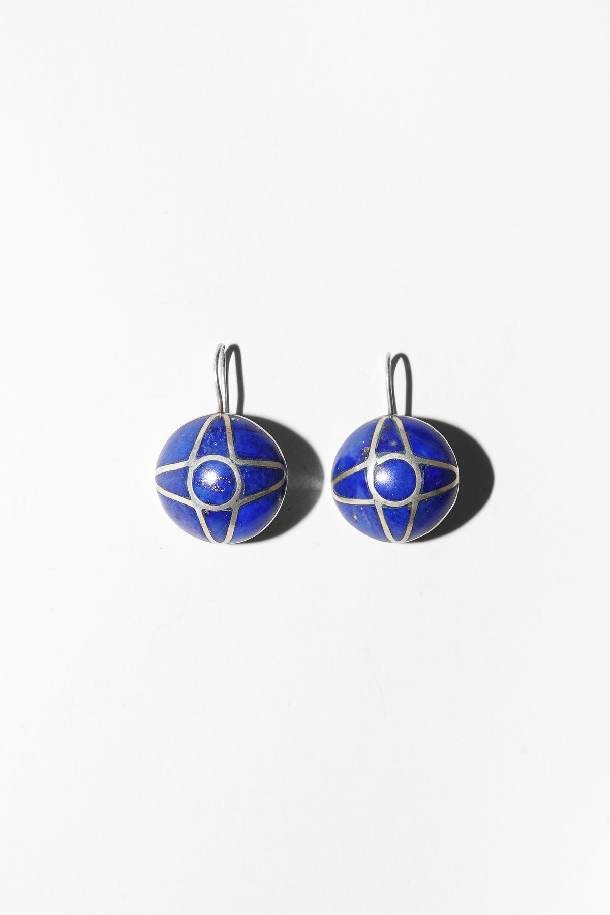 Lapis Burst Earrings (Sterling Silver)
