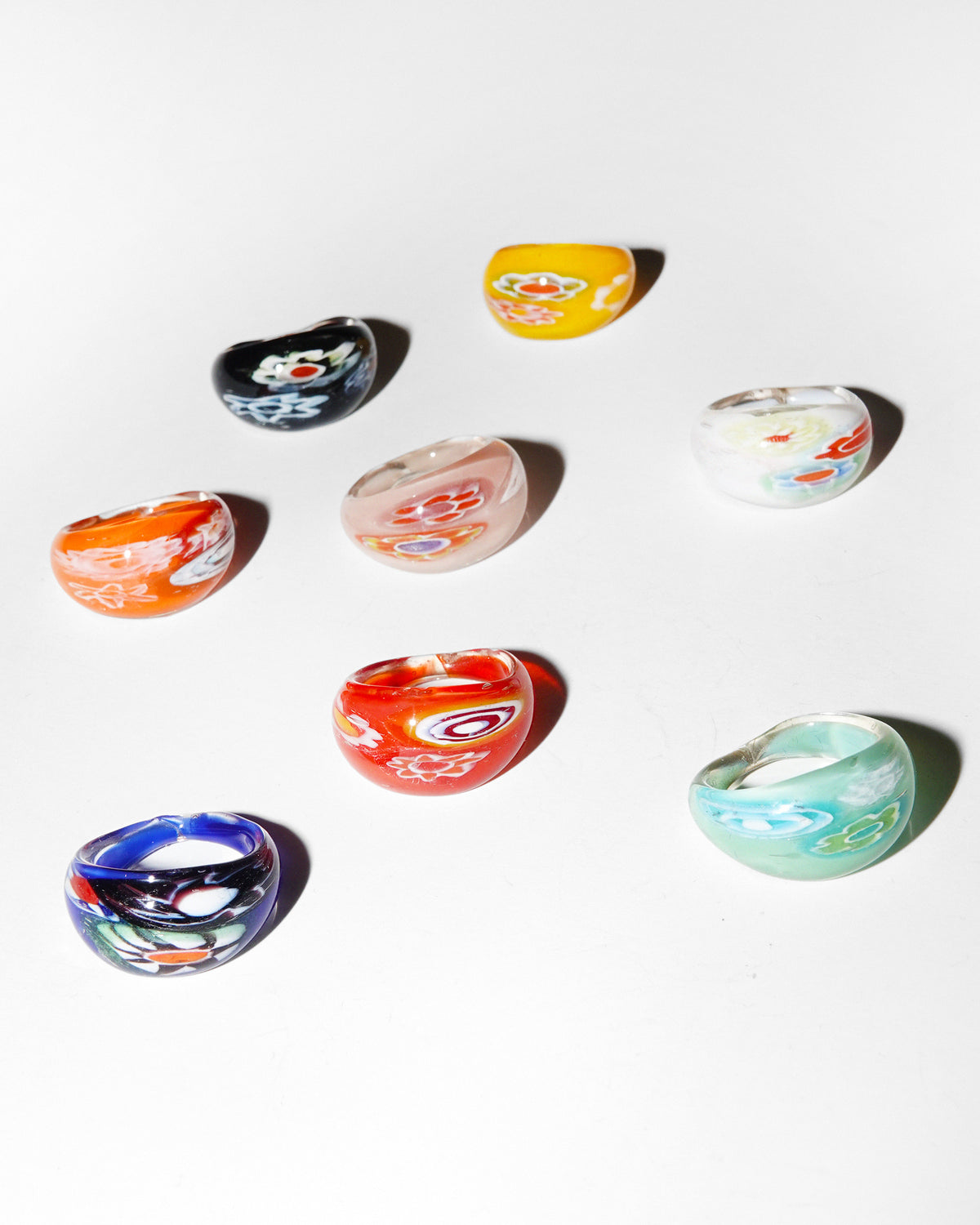 Millefiori Glass Ring (Assorted)