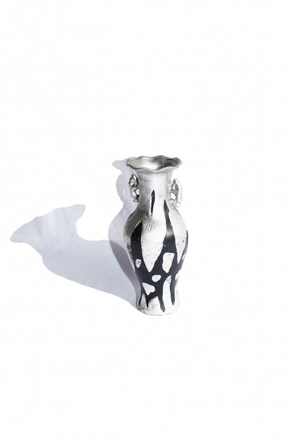 SILVER & BLACK VASE