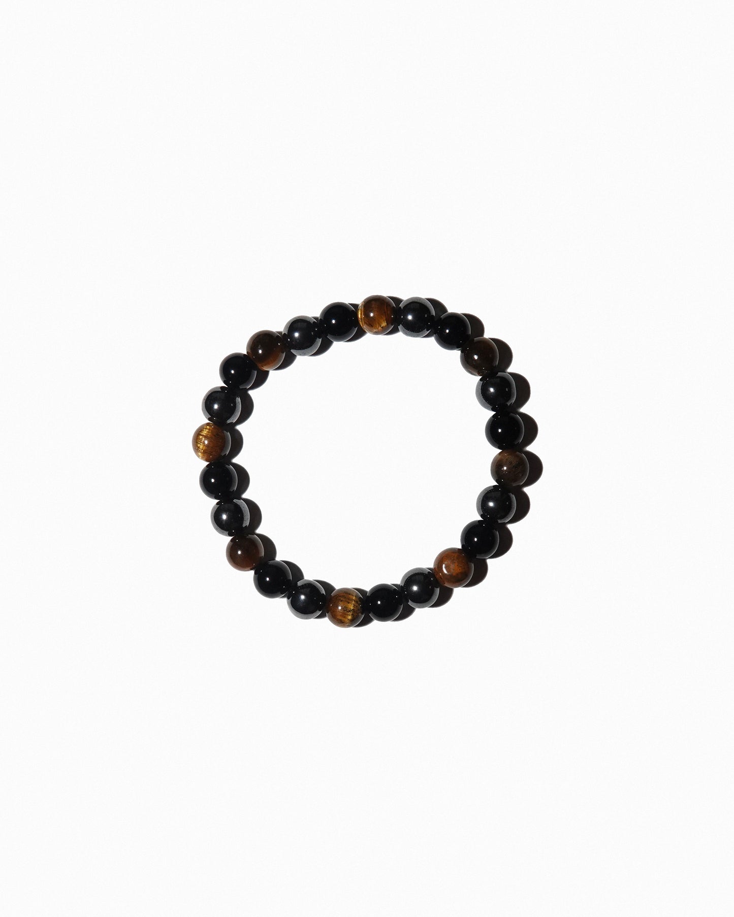 Tiger's Eye, Hematite and Onyx Protection Bracelet 8mm